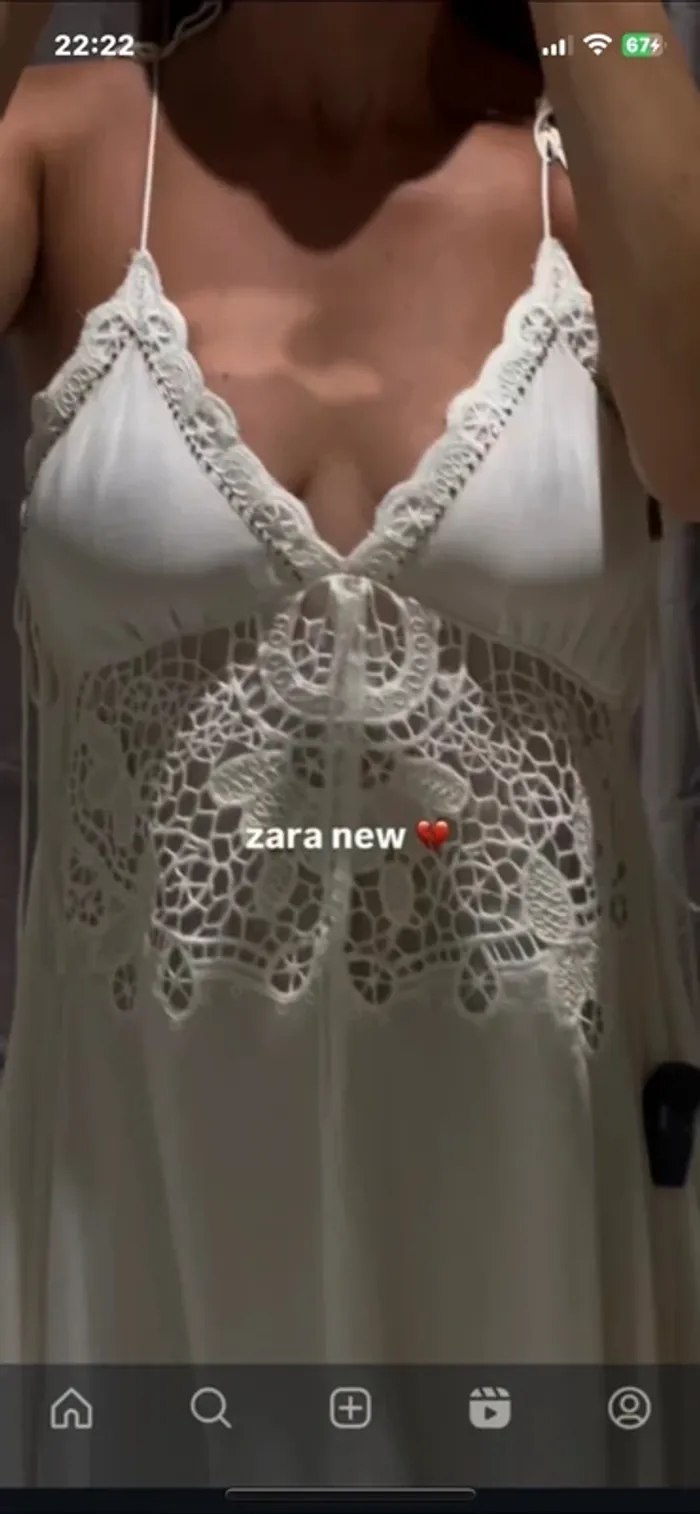 Belle robe créé broderie Zara taille L - photo numéro 5