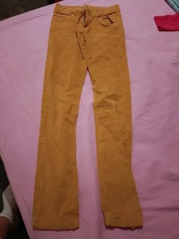 Pantalon velours moutarde 12 ans nky