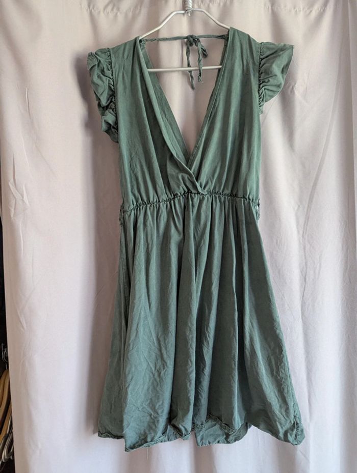 Robe mi longue kaki