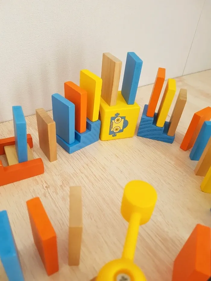 Dominos robots jeu de manipulation en bois - photo numéro 10