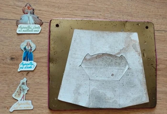 Lot planning et magnets hebdomadaire Barbie Mattel rétro année 80 vintage - photo numéro 2