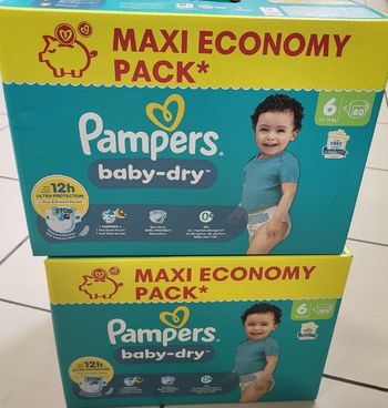 Couches pampers baby-dry T6