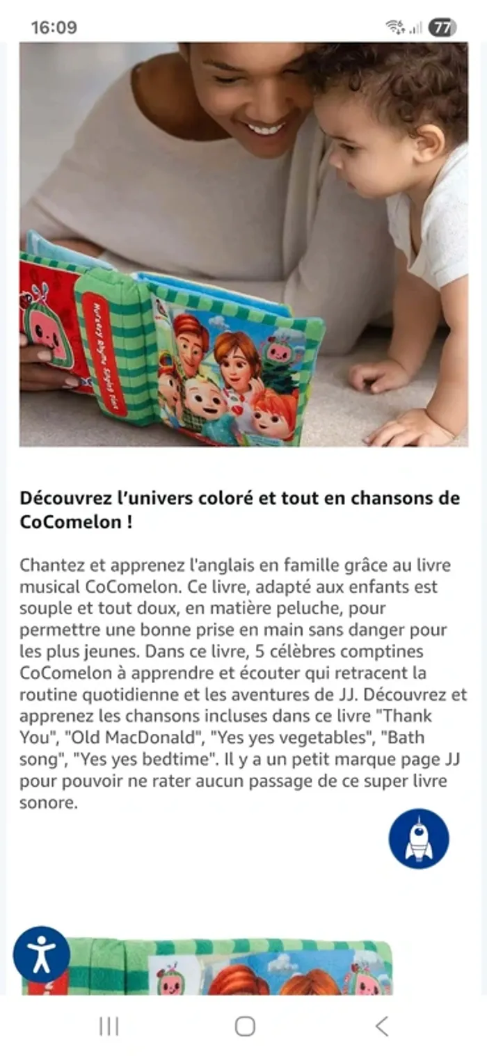 Livre tissu cocomelon - photo numéro 5