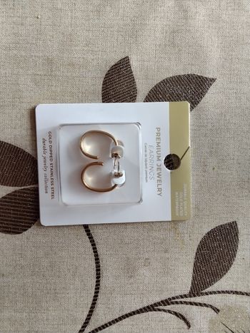 Boucles d'oreilles en acier inoxydable plaqué or
