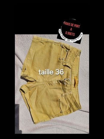 Short jaune moutarde T36 femme / fille