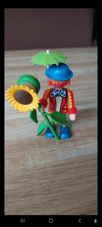 Clown et fleur lance eau playmobil