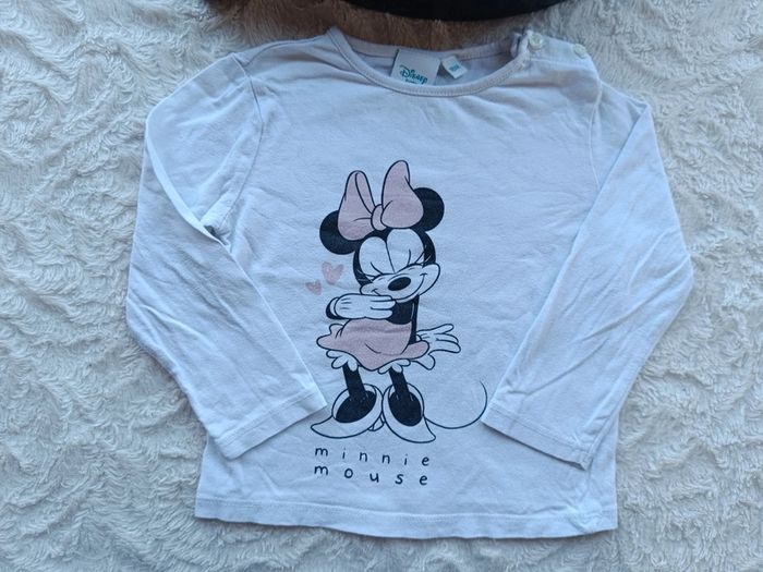 Tee shirt chemise manches longues Fille 18 mois Minnie mouse Disney Baby - photo numéro 2
