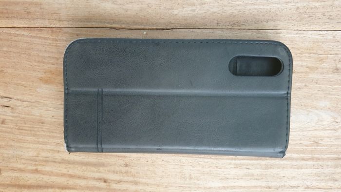 Housse de protection et porte cartes en cuir noir pour téléphone portable Huawei P20 - photo numéro 3
