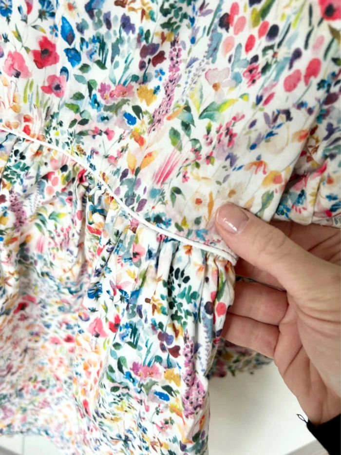 Robe de créatrice en Liberty – Taille 5 ans - photo numéro 4