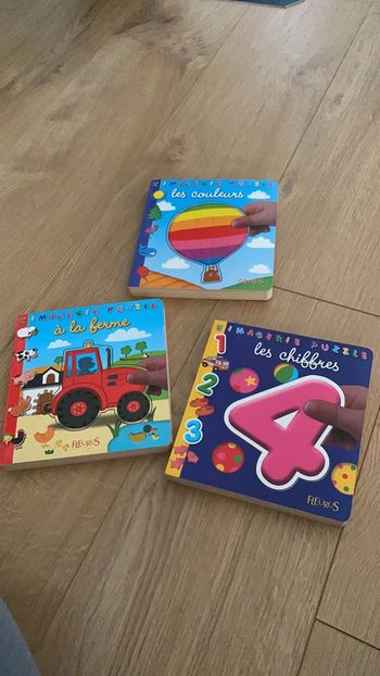 Lot de trois livres la ferme les chiffres et les couleurs