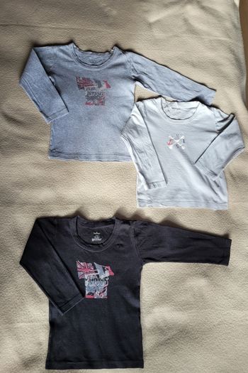 Lot de 3 maillots de corps manches longues 4 ans