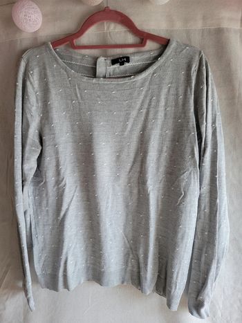 Pull fin gris