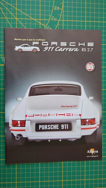 Fascicule seul sans pièce n°65 pièce détachée Porsche 911 Carrera RS 2.7 1/8 1/8ème Altaya #B37