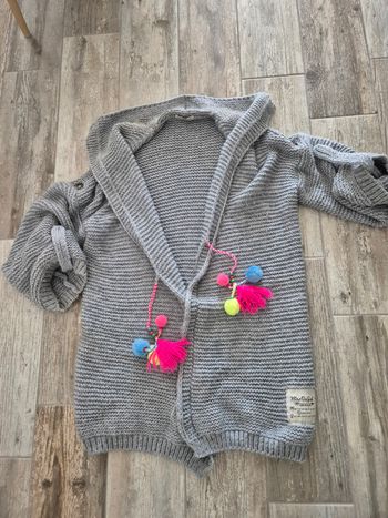 Gilet oversize gris cocooning Mino Du Sud taille unique