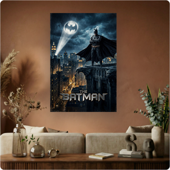 Affiche film "The Batman" poster super-héros Gotham déco murale cinéma A3 Sans cadre
