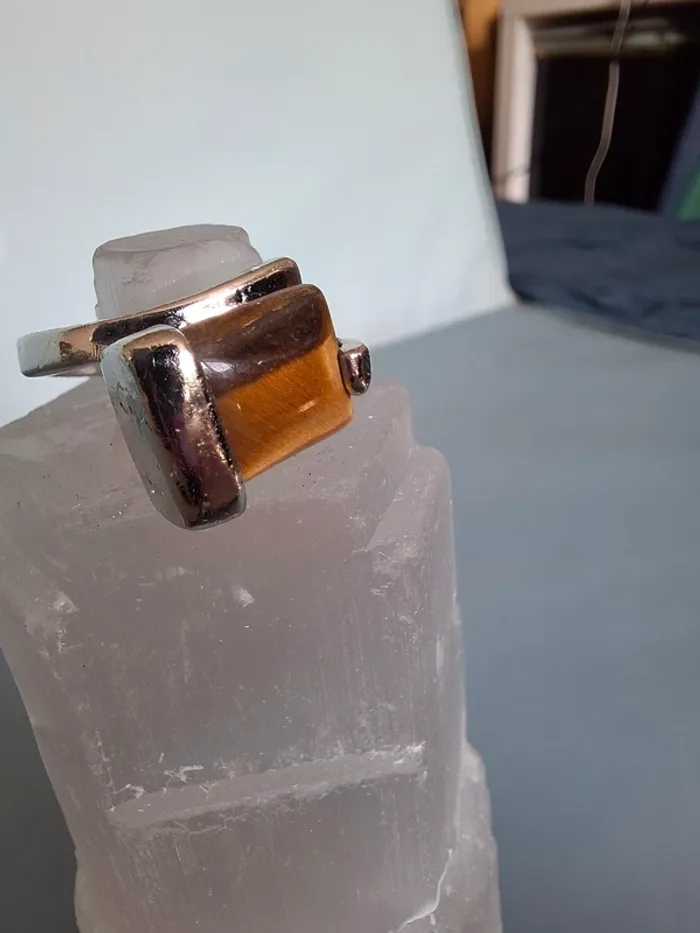 Bague Œil de tigre - Taille 17 - photo numéro 2