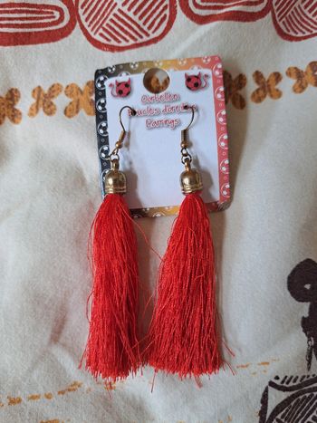 Boucles d'oreilles rouge