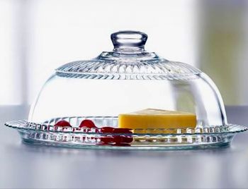 Plat à servir avec cloche Luminarc 