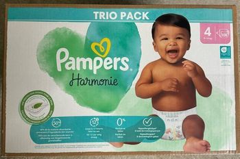 Trio pack couches Pampers Harmonie taille 4 (108 couches)