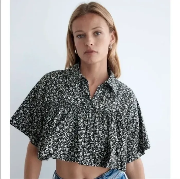 Blouse crop zara - photo numéro 5