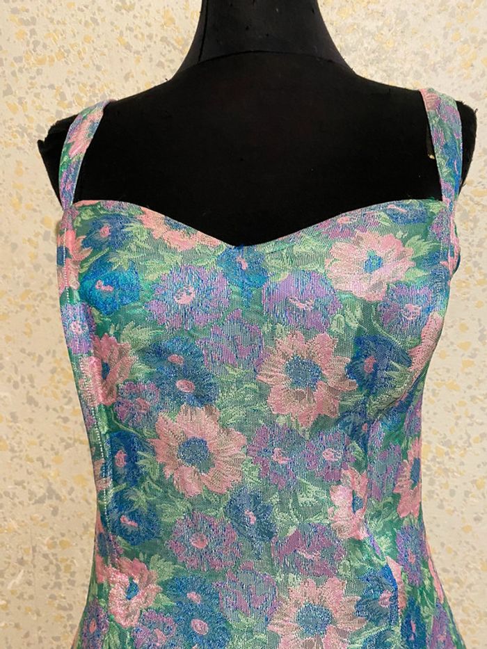 Magnifique robe vintage floral 70 Anna marchetti 42 fR - photo numéro 2