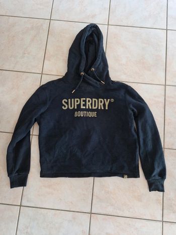 Sweat superdry taille 36 S noir