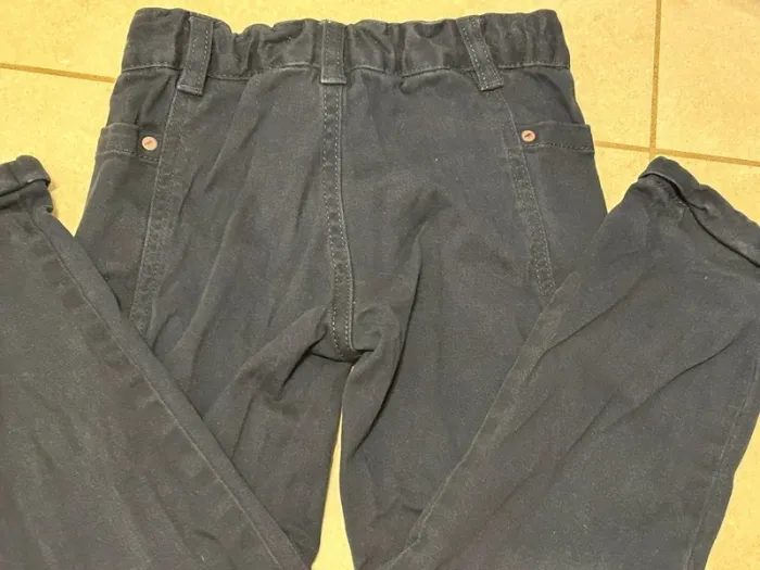 Pantalon en coton bleu marine garçon bouton dinosaure Sergent Major taille 4 ans - photo numéro 8