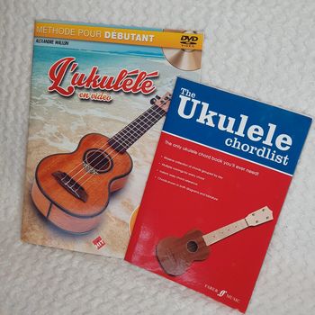 Lot 2 Livres sur le Ukulélé pour débutant avec CD