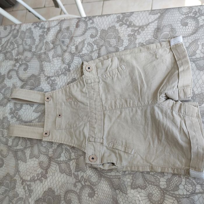 Ensemble salopette chemise garçon 12 mois - photo numéro 3