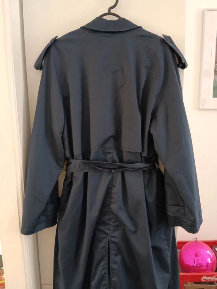 Trench long ceinturé bleu marine taille 48 - photo numéro 6