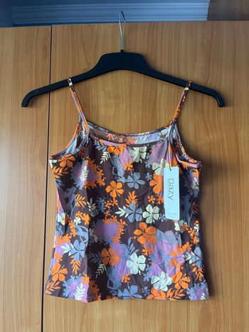Top court fleuri multicolore S/M