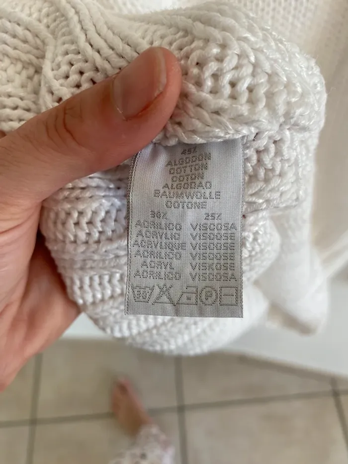 Pull blanc sweater house - photo numéro 7