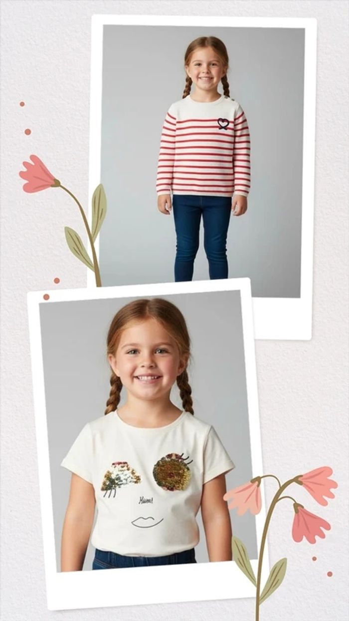 Ensemble 3 PCS marinière 4 ans