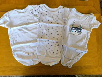 312249 lot de 3 bodies MC garçon 9 mois