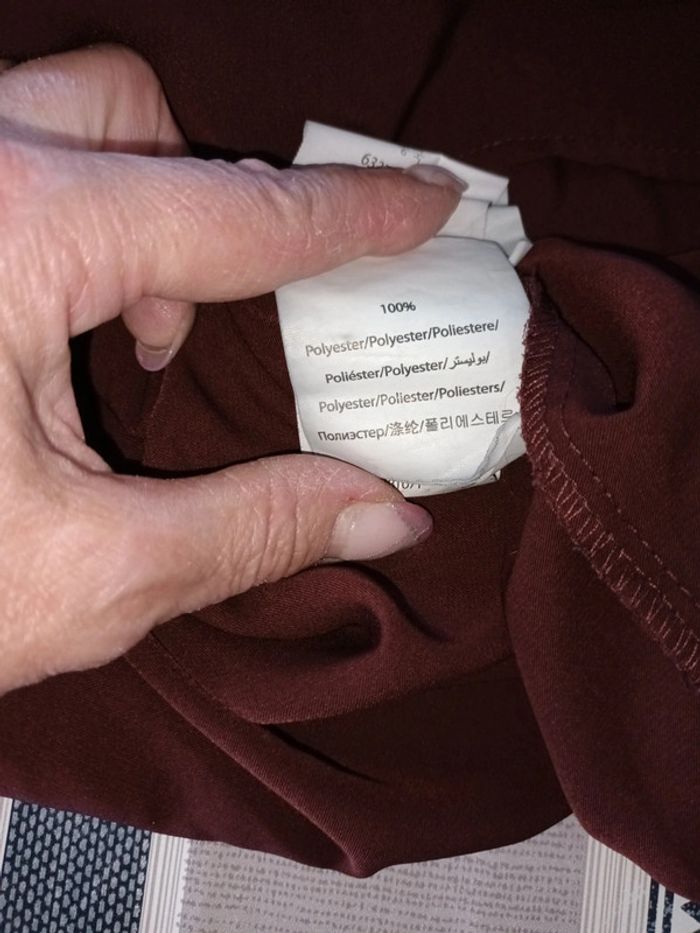 Robe bordeaux légère manche longue - photo numéro 6