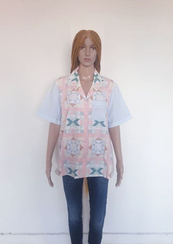 Magnifique blouse imprimé géométrique