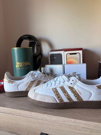 Adidas Samba doré / blanc 