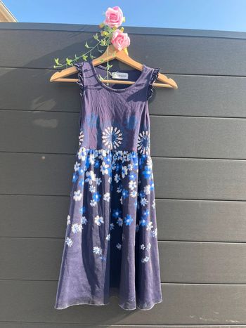 robe fleurie bleu 💙11/12 ans