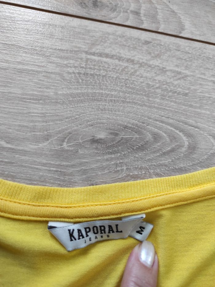 Tee-shirt manches courtes Kaporal jaune - photo numéro 3