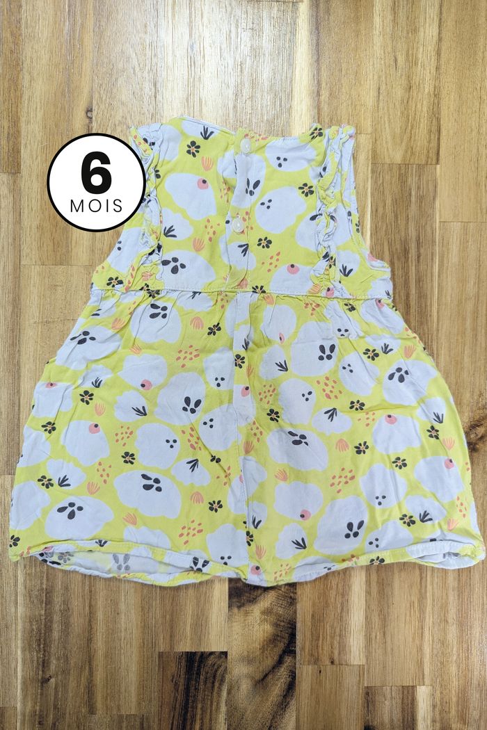 Robe légère jaune à fleur - Compagnie des petits 6 mois - photo numéro 2