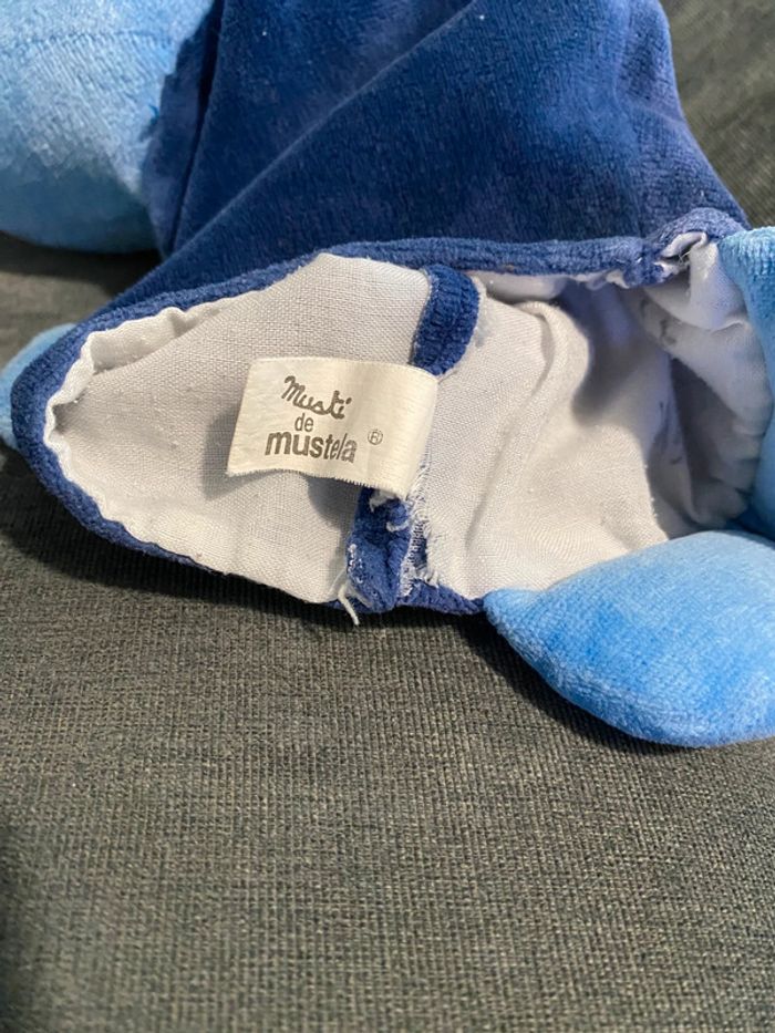 Peluche doudou marionnette Musti Mustela bleu - photo numéro 2