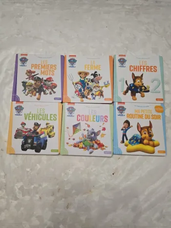 6 livres imagiers d’apprentissage pat patrouille paw patrol