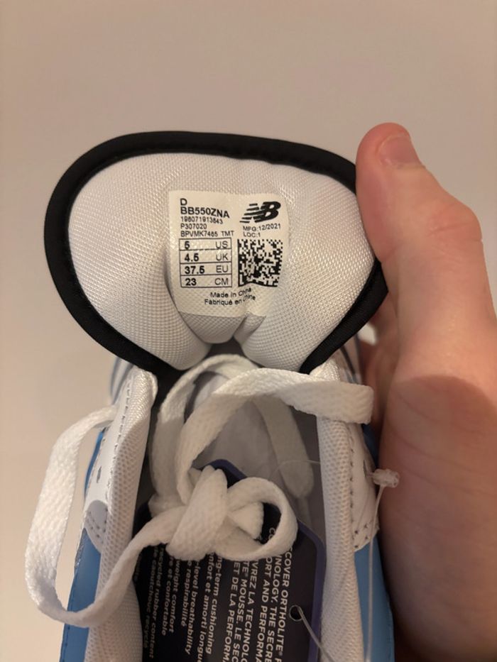 New Balance 550 - Carolina Blue - 37,5 - photo numéro 8