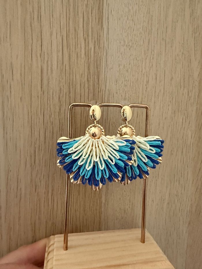 Boucles d'oreilles bleues