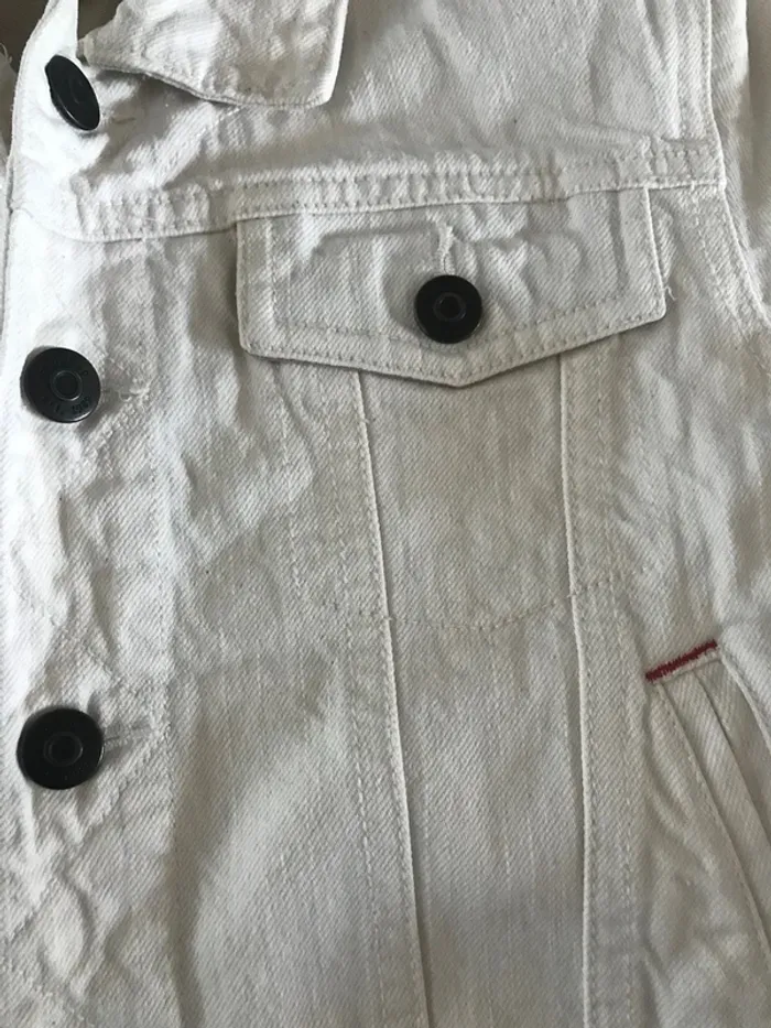 Veste jean blanche crème gap - photo numéro 3