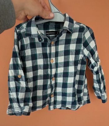 Chemise à carreaux manches longues