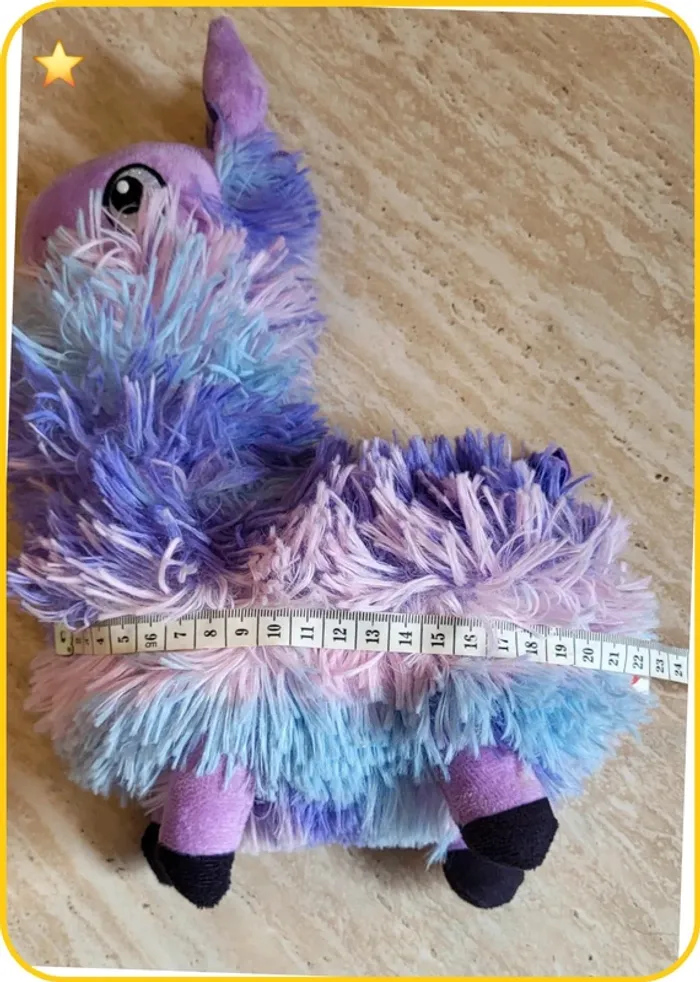 Peluche Lama multicolore douce et fluffy – Tommy Toys - Très bon état - photo numéro 9