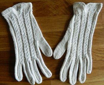 Gants en crochet T 7.5 vintage