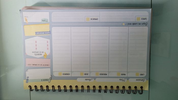 Planner plannificateur de semaine - photo numéro 8