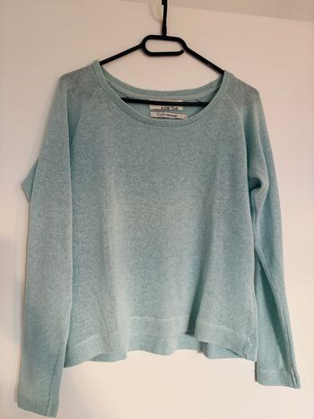 Pull en maille bleu